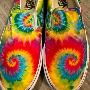 tie dye shoes, worn once.